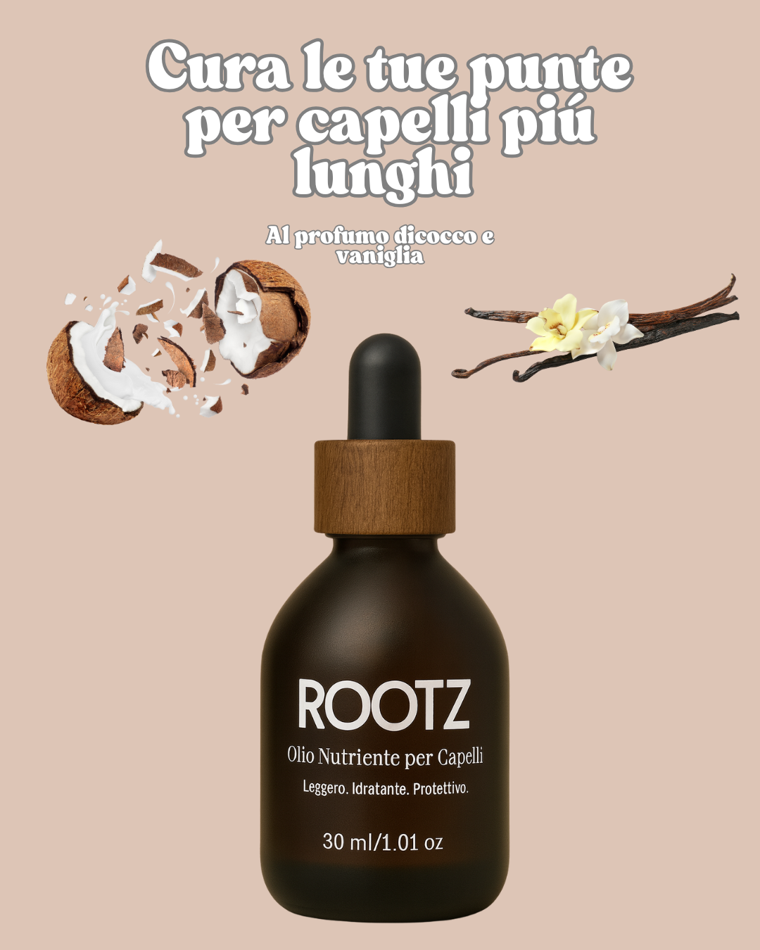 Olio crescita protettivo - al profumo di Cocco e Vaniglia